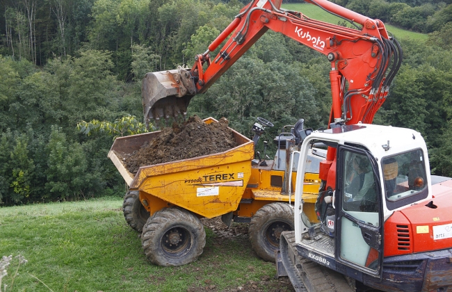 Masonry works: excavation, block walls and access staircase