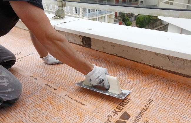 Waterproofing of balconies in a central Biarritz building
