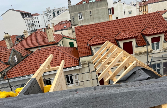 Rehabilitación integral de cubierta y estructura de madera en Avenida de Osuna, Biarritz