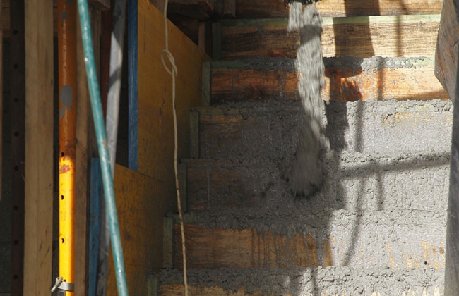 Masonry works: excavation, block walls and access staircase