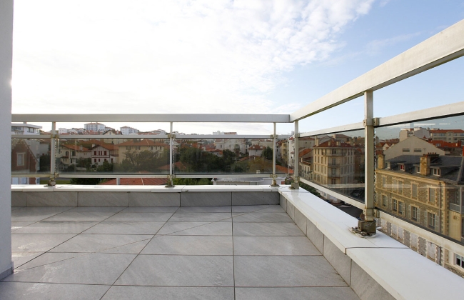 Waterproofing of balconies in a central Biarritz building